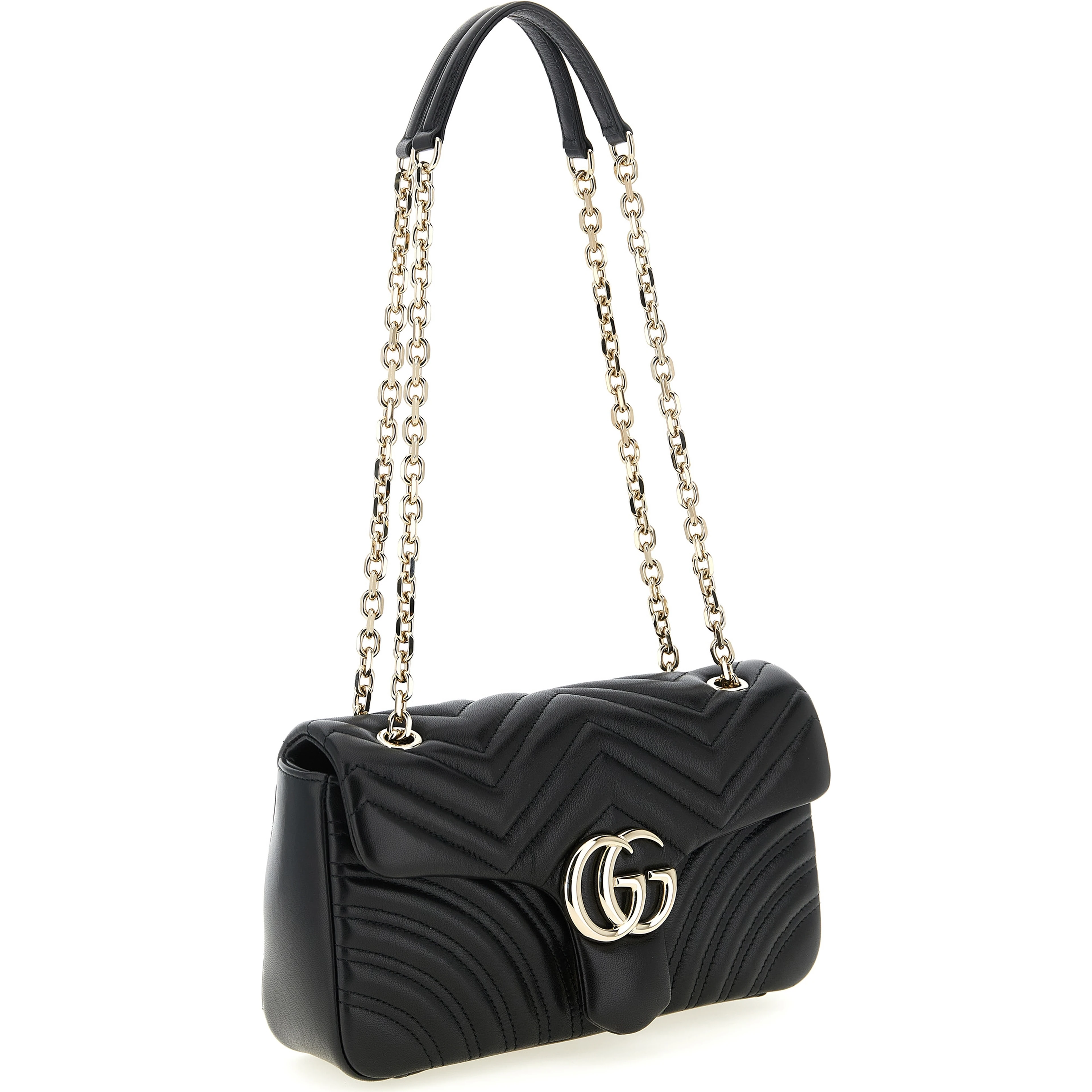 Black Lamb Leather Shoulder Bag