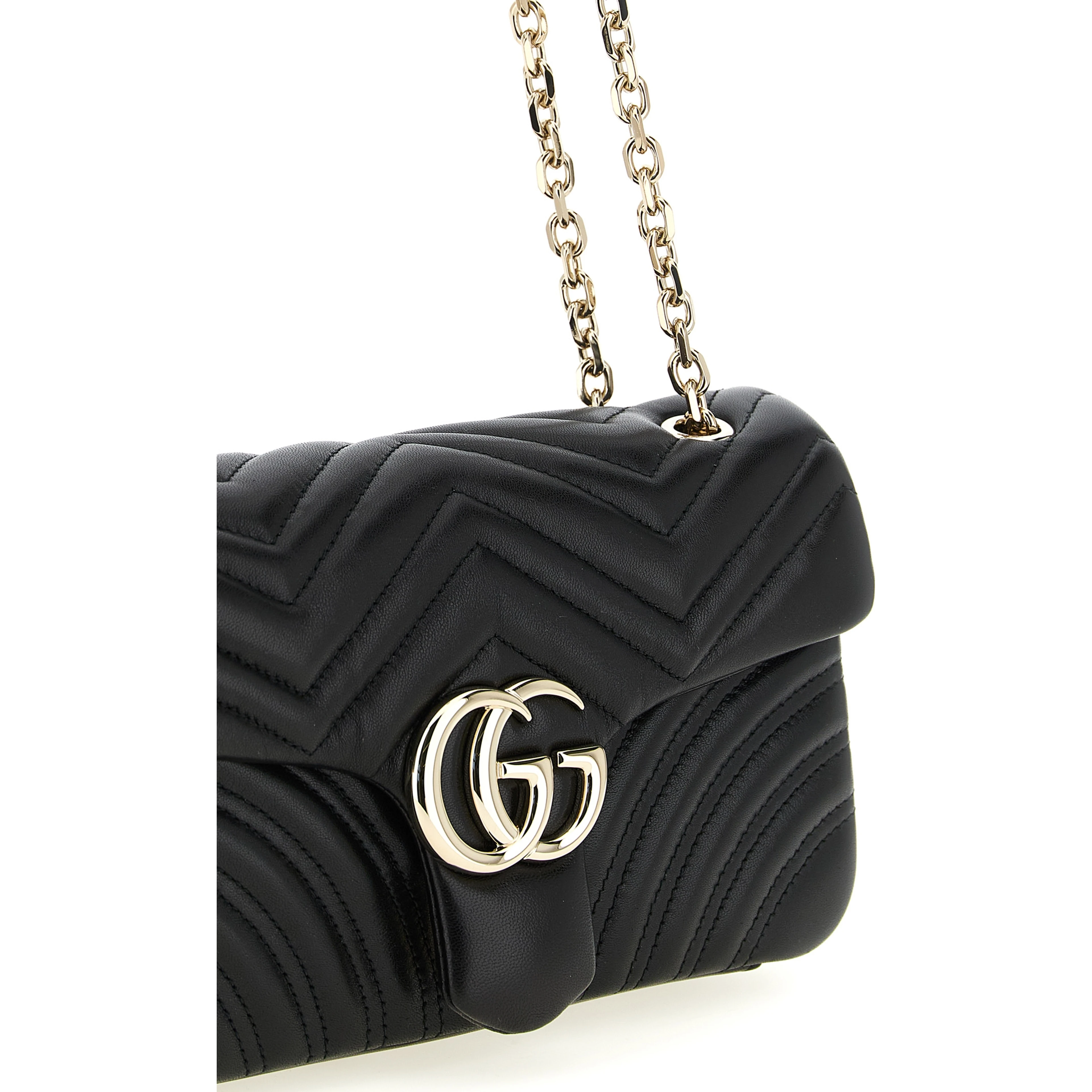 Black Lamb Leather Shoulder Bag
