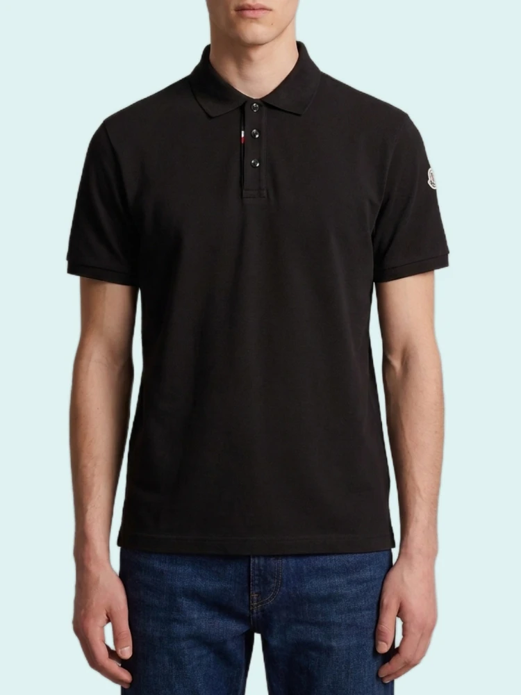Cotton piquet polo shirt with logo
