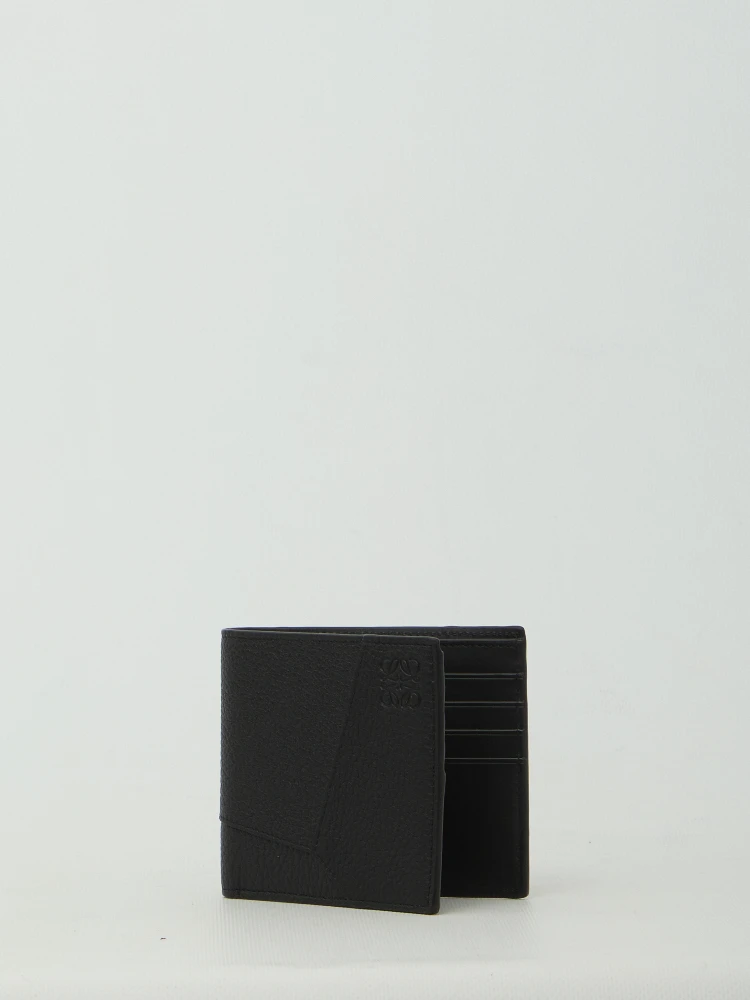 Black Puzzle Edge bifold wallet