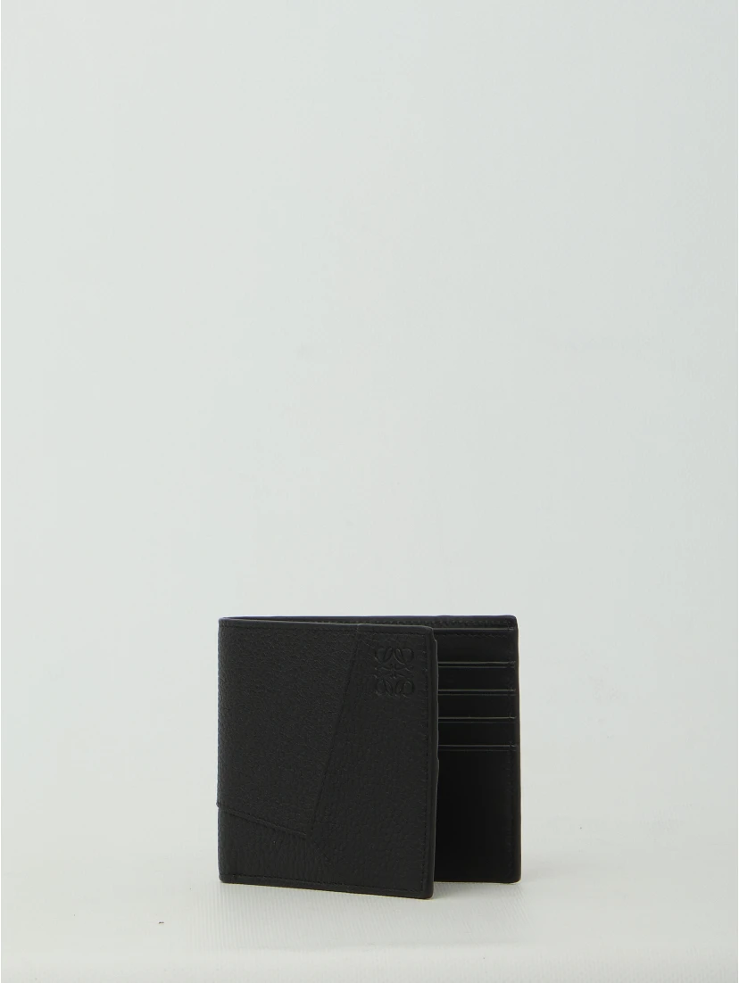Black Puzzle Edge bifold wallet