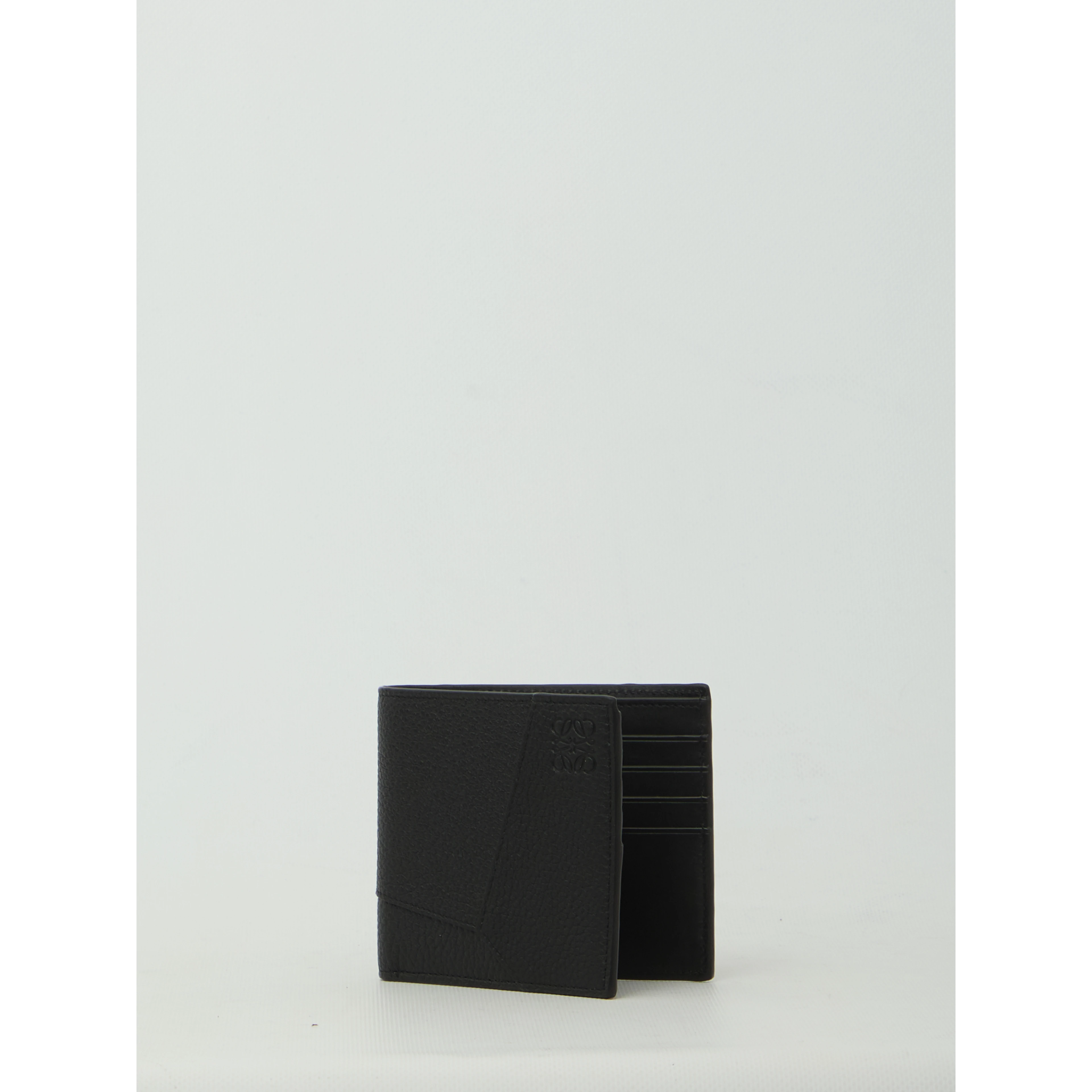 Black Puzzle Edge bifold wallet
