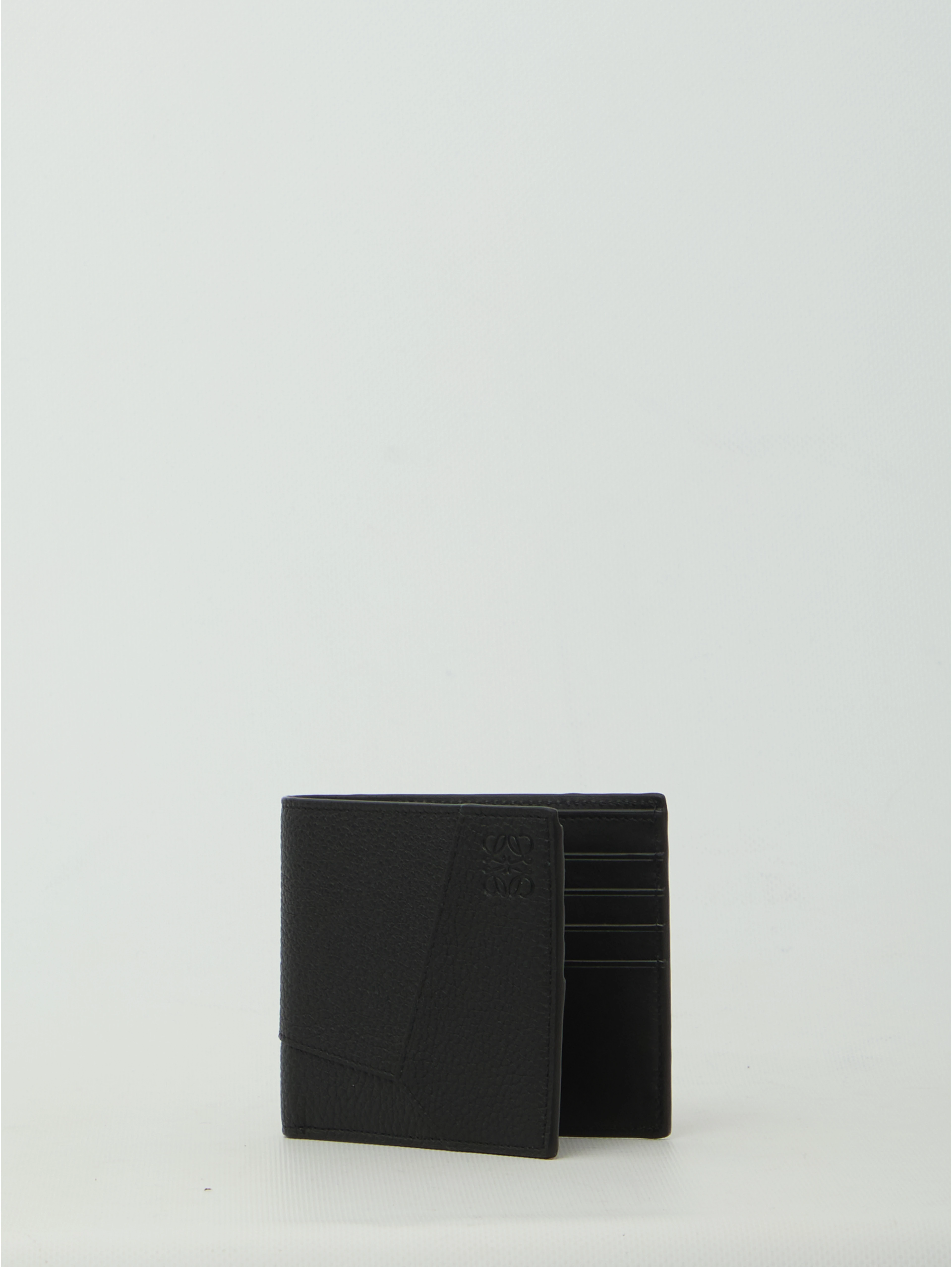 Black Puzzle Edge bifold wallet