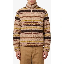 Teddy-effect zip cardigan