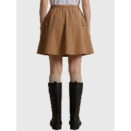 A-line mini skirt in cotton blend