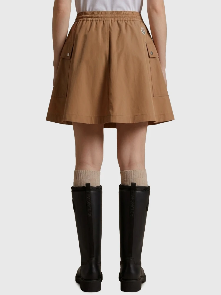 A-line mini skirt in cotton blend alternative