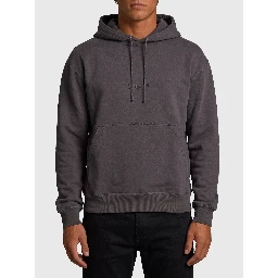Hoodie with logo in cotton