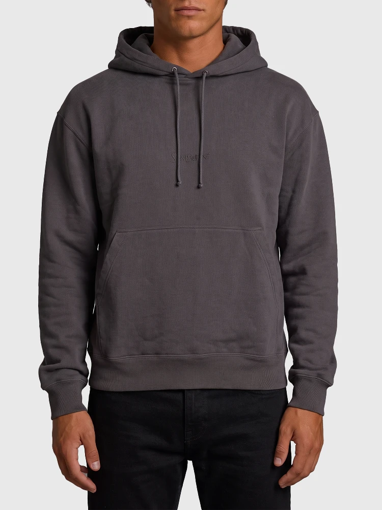 Hoodie with logo in cotton