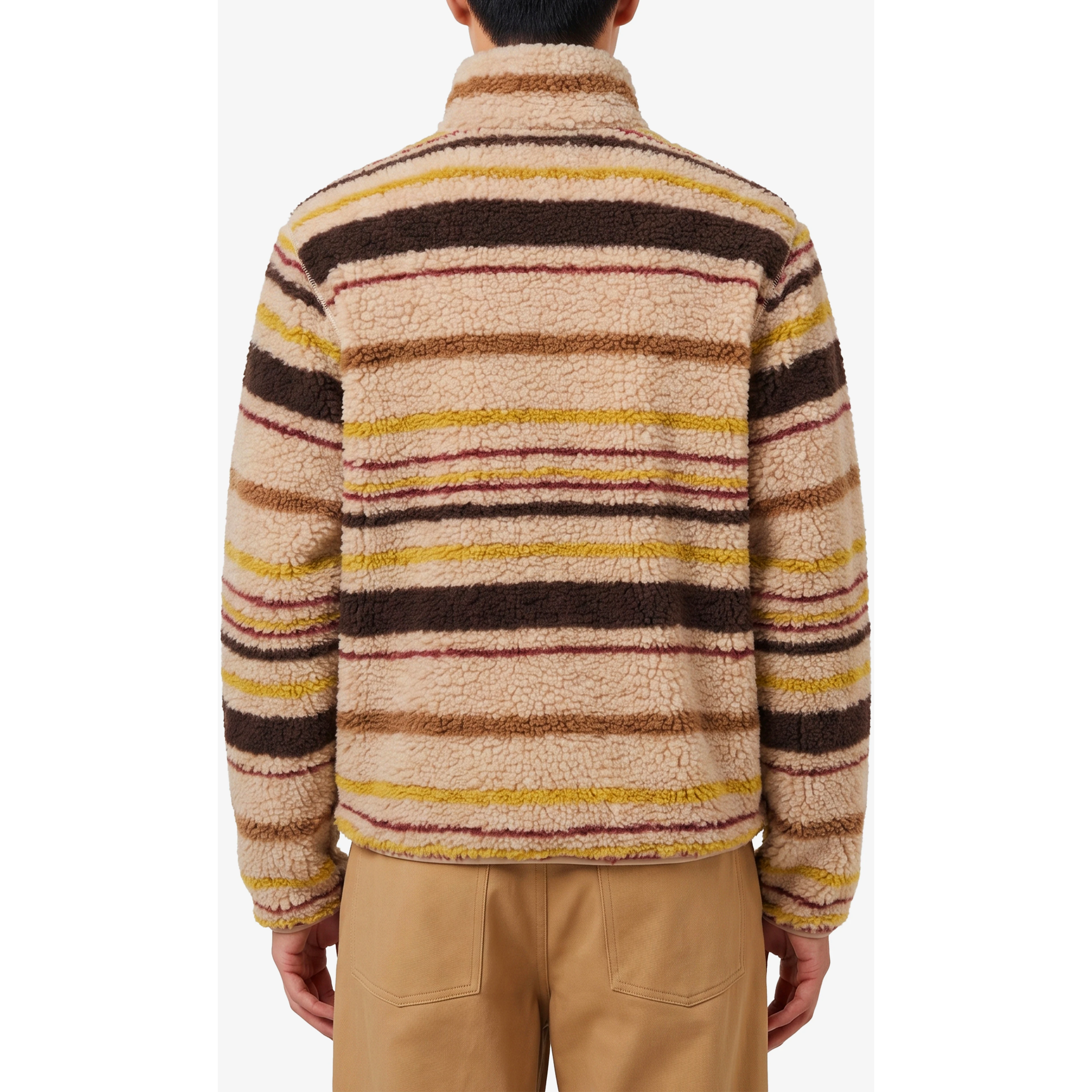 Teddy-effect zip cardigan
