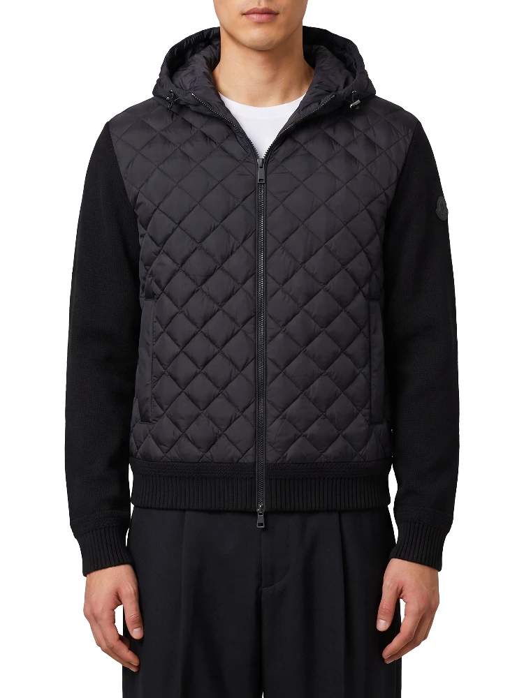 Wool-cashmere blend hooded sweatshirt