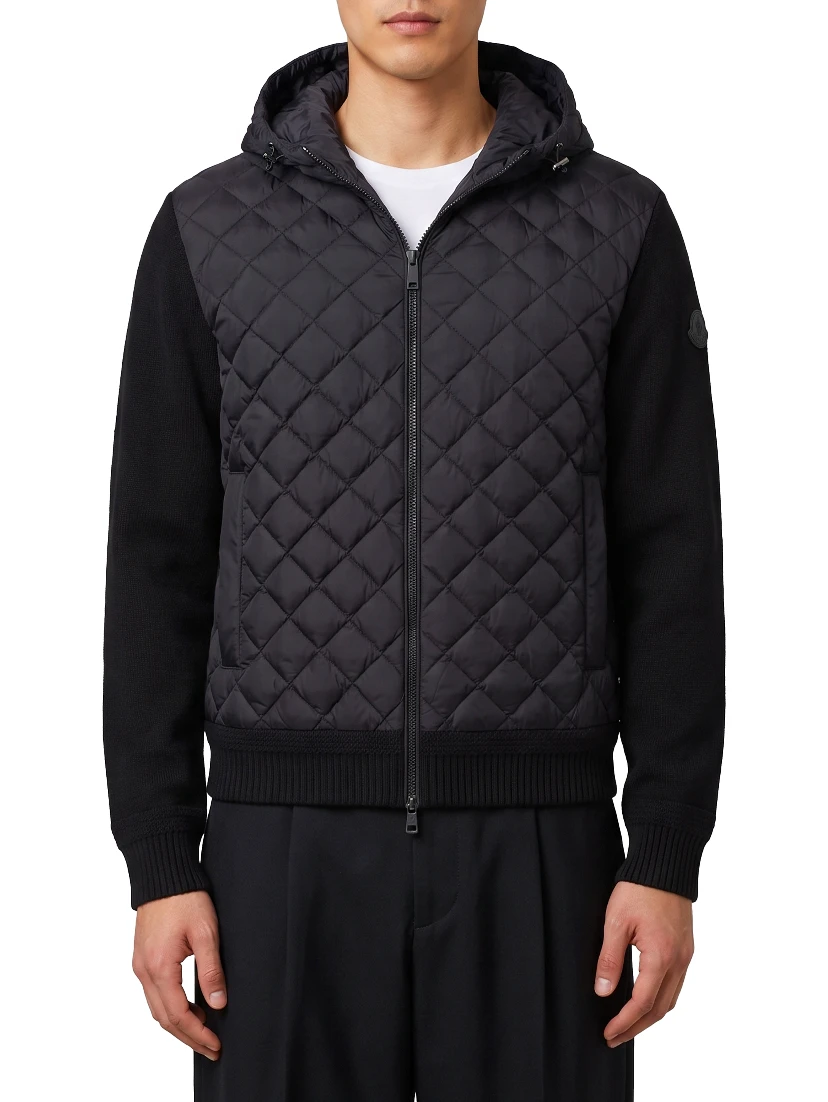 Wool-cashmere blend hooded sweatshirt