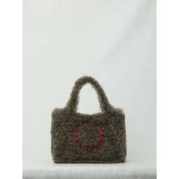 Teddy-effect logo tote bag