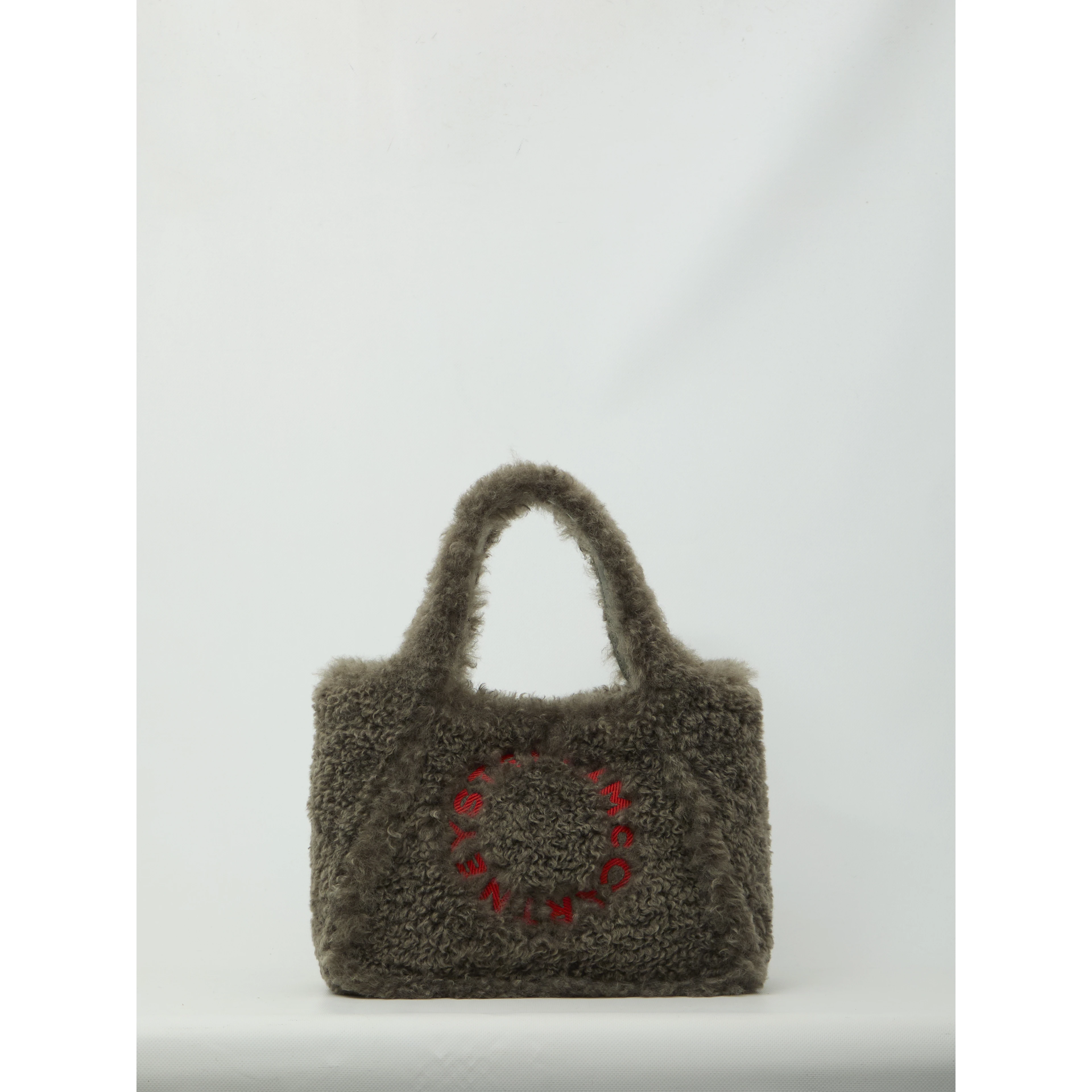 Teddy-effect logo tote bag