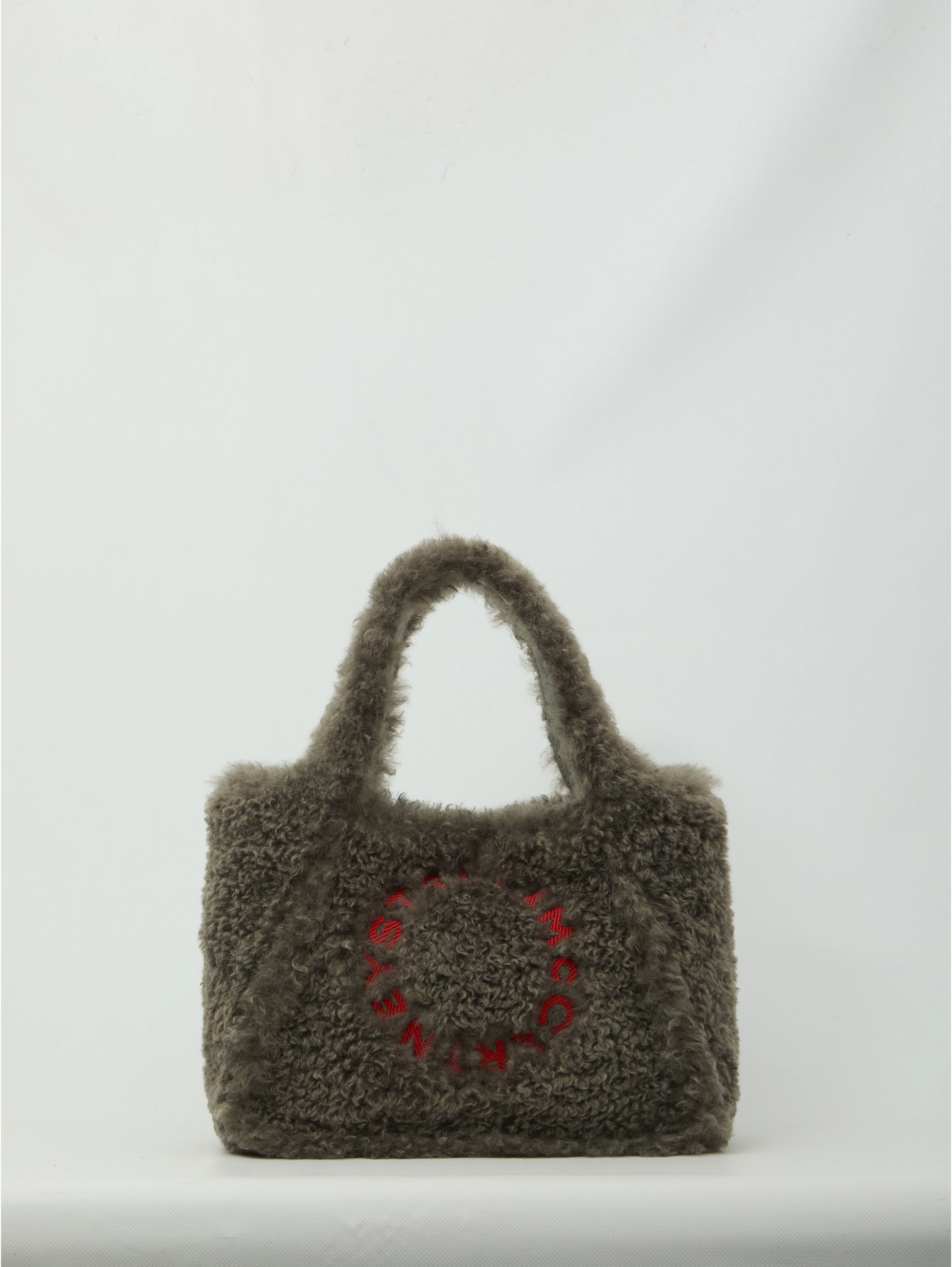 Teddy-effect logo tote bag
