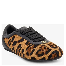 Sneakers Ballet in pony hair leopard print