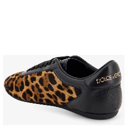 Sneakers Ballet in pony hair leopard print