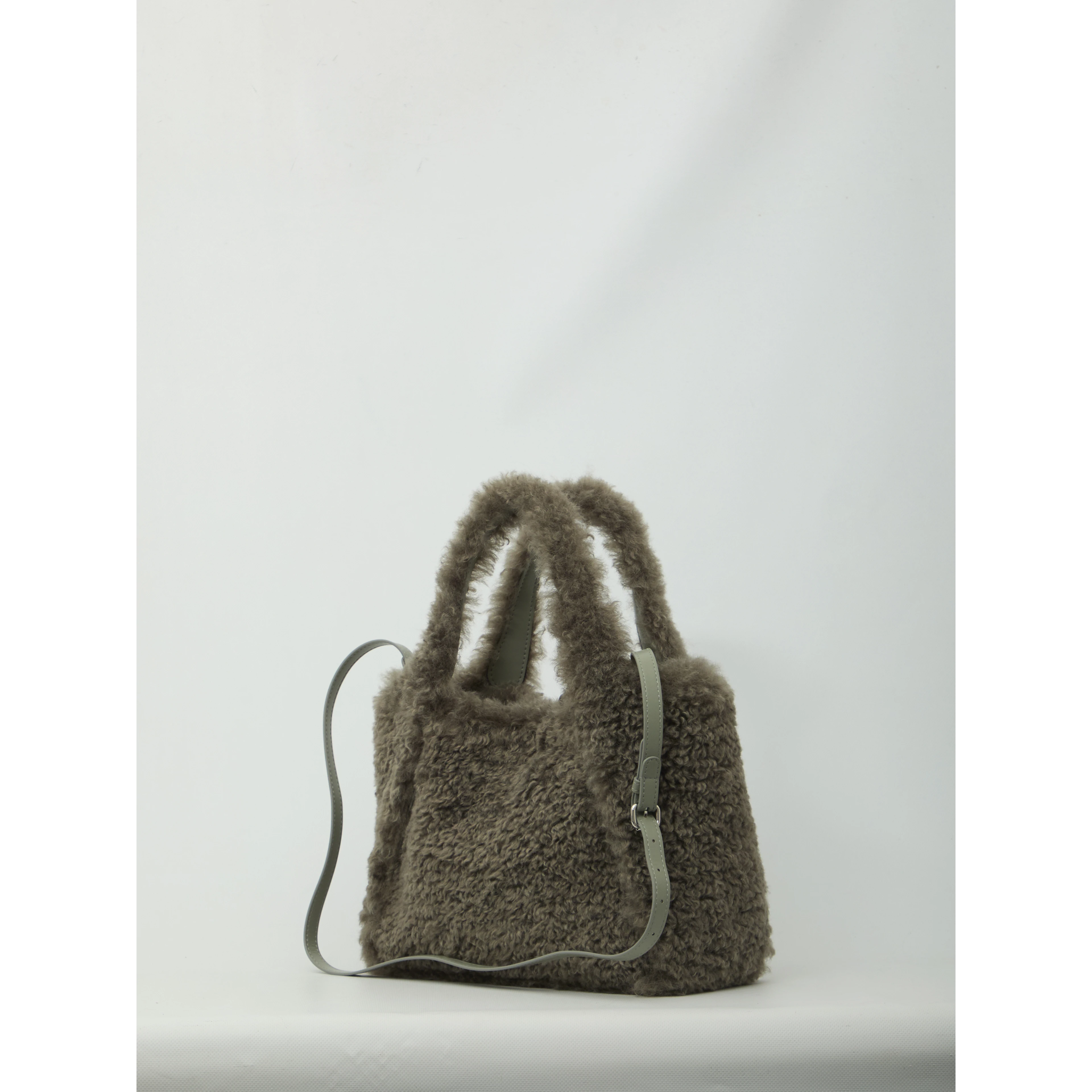 Teddy-effect logo tote bag