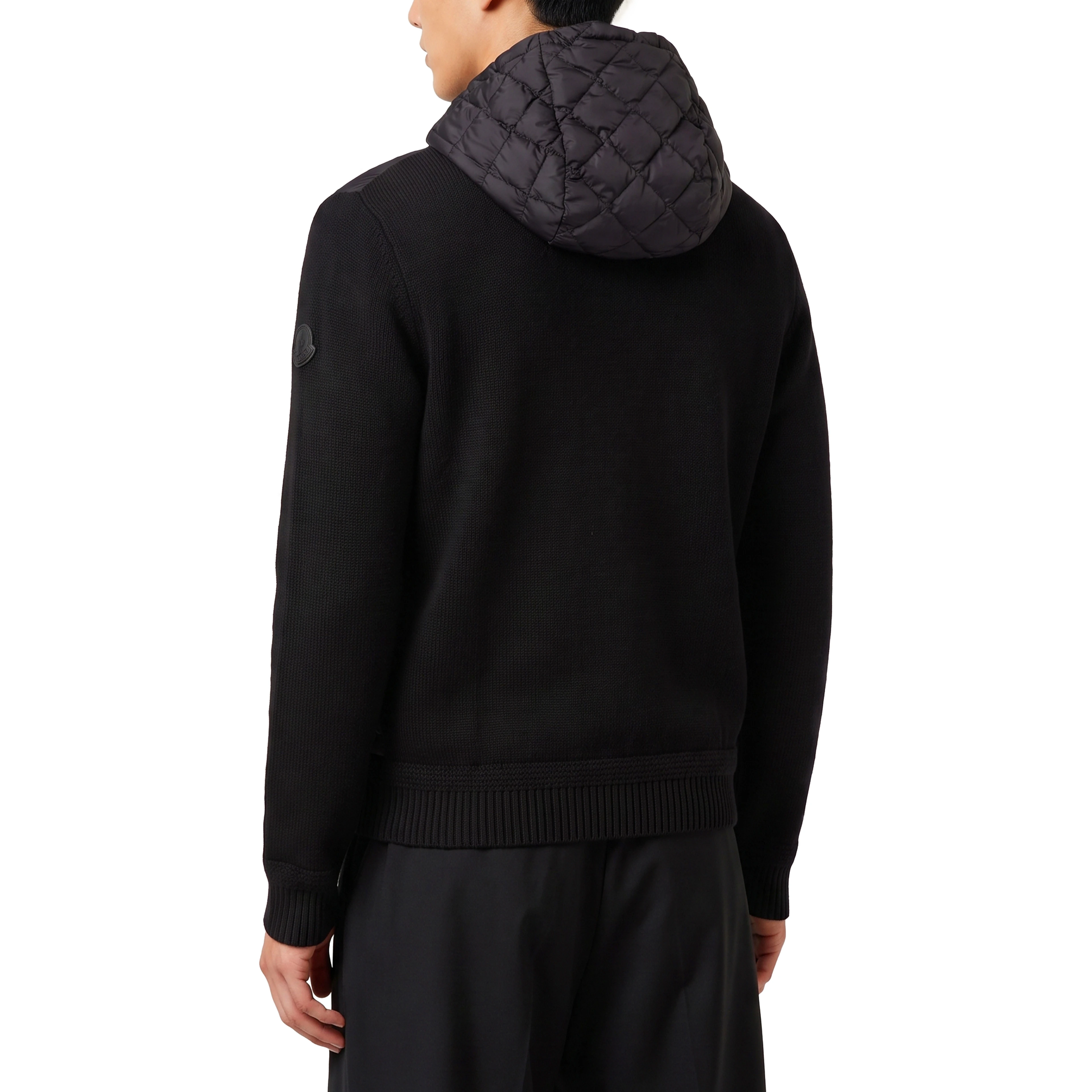 Wool-cashmere blend hooded sweatshirt