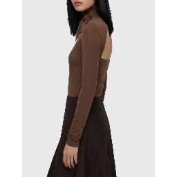 Ballerina scarf top in mesh jersey