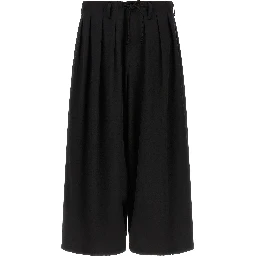 Black Wool Casual Pants