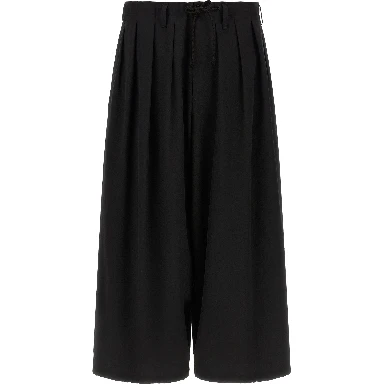Black Wool Casual Pants