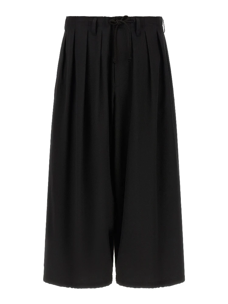 Black Wool Casual Pants