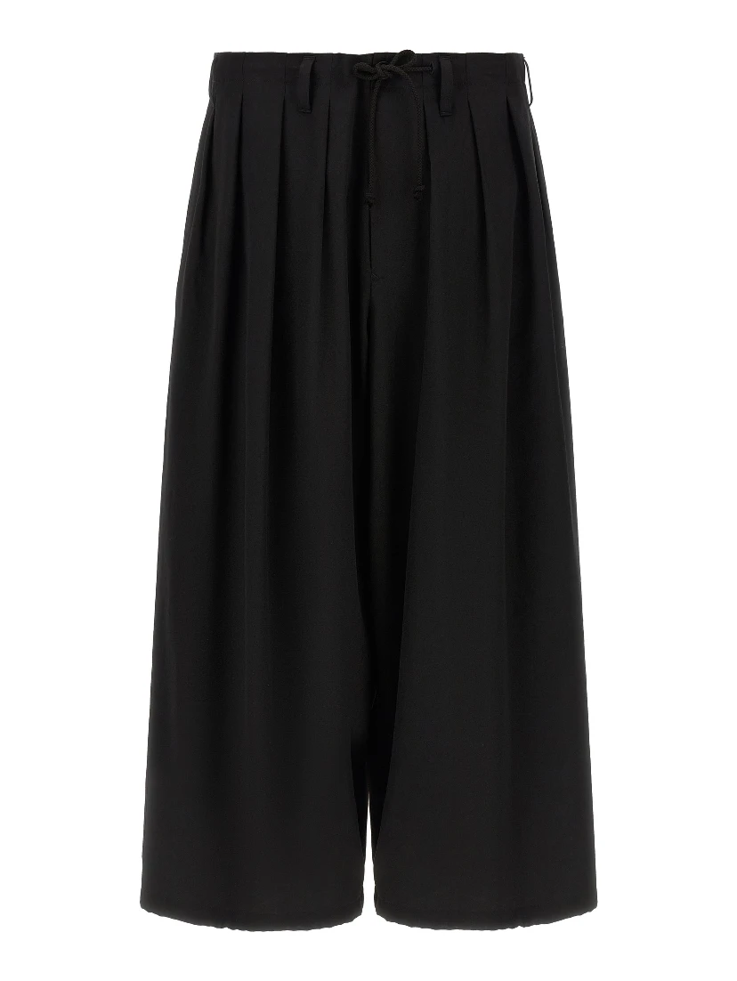 Black Wool Casual Pants
