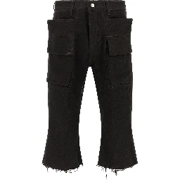 Black Cotton Cargo Pants