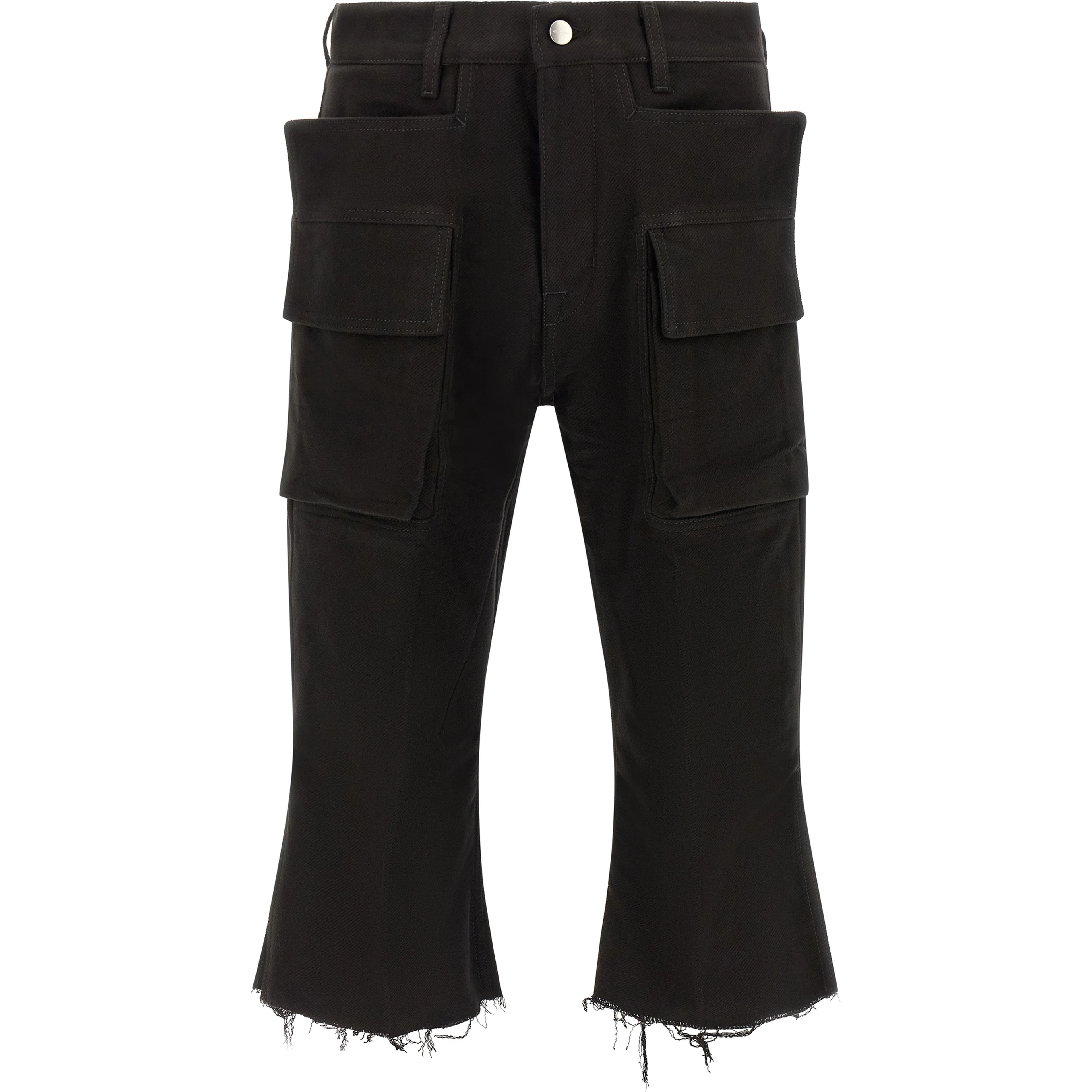 Black Cotton Cargo Pants