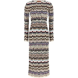Multicolor Viscose Midi Dress