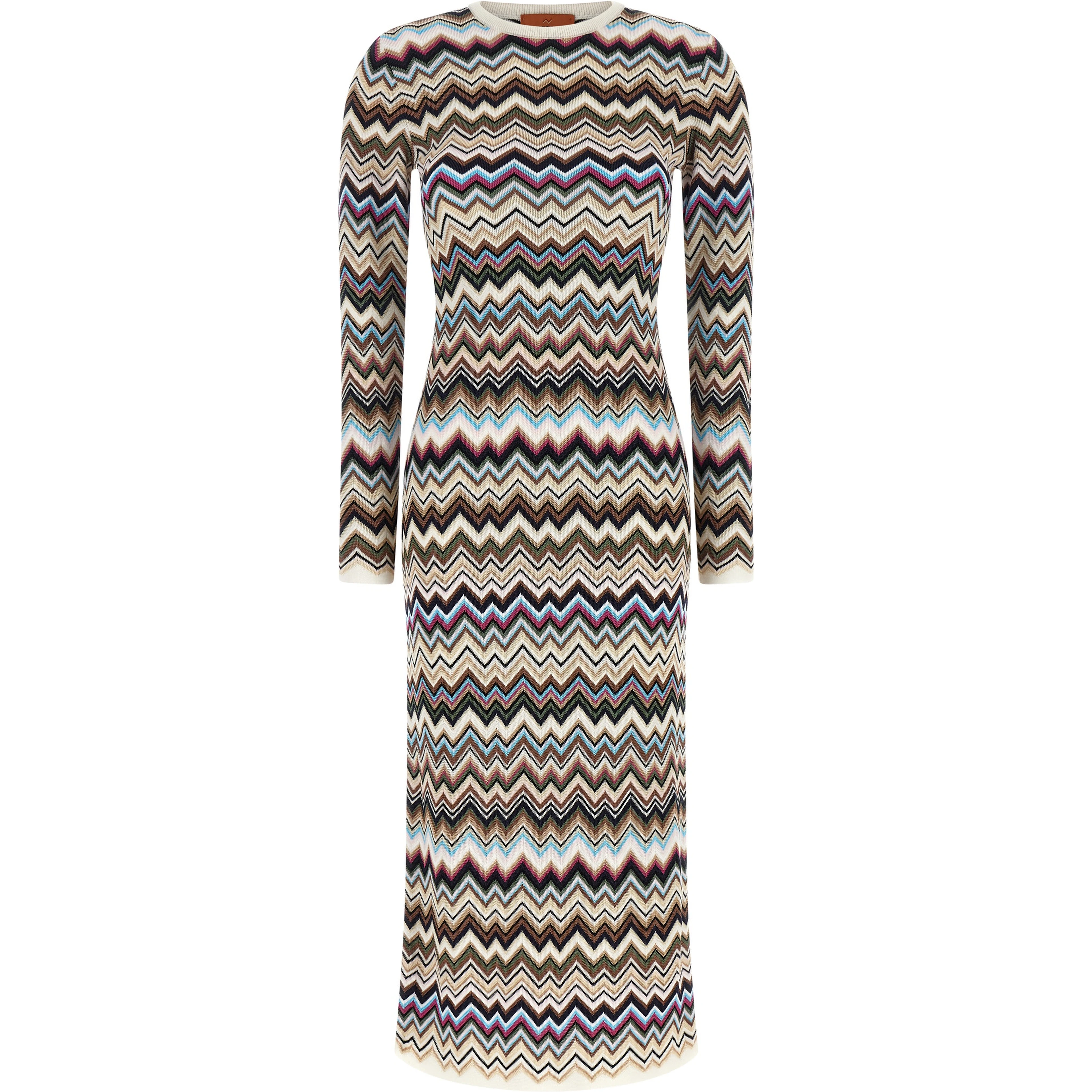 Multicolor Viscose Midi Dress