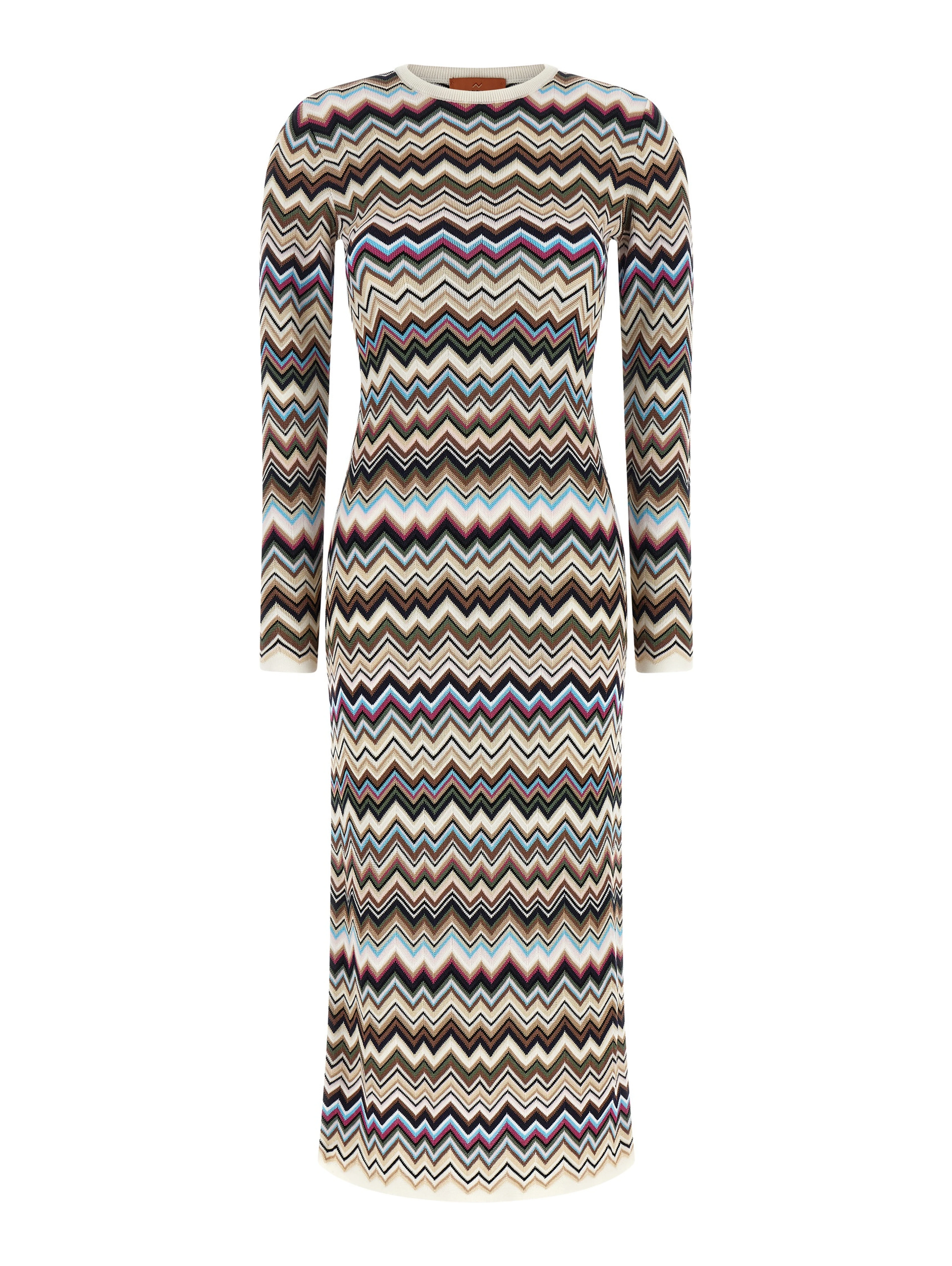 Multicolor Viscose Midi Dress