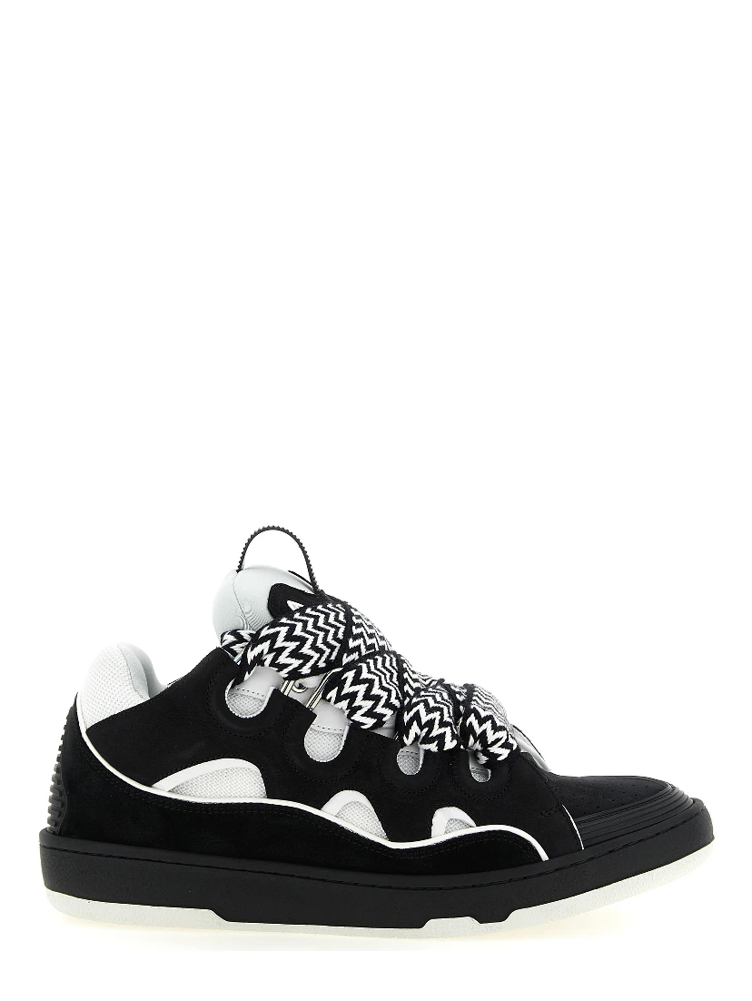 Bicolor Calfskin Chunky Sneakers