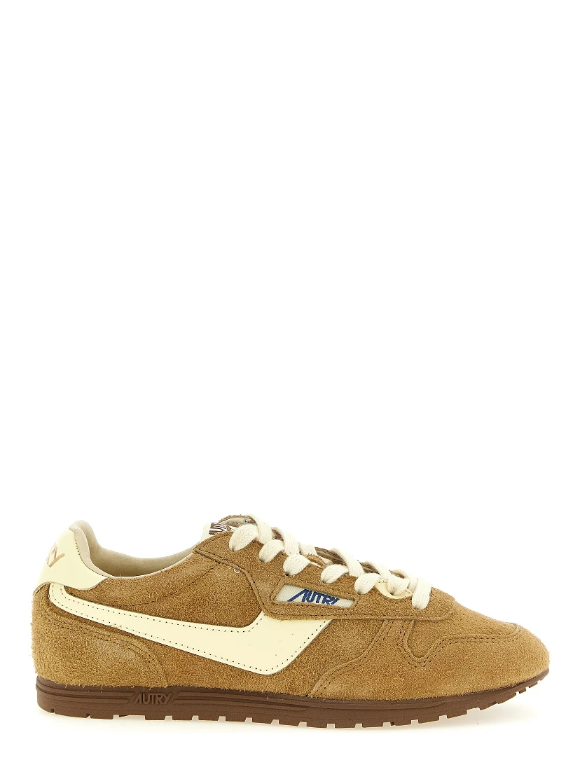 Brown Cowhide Athletic Sneakers