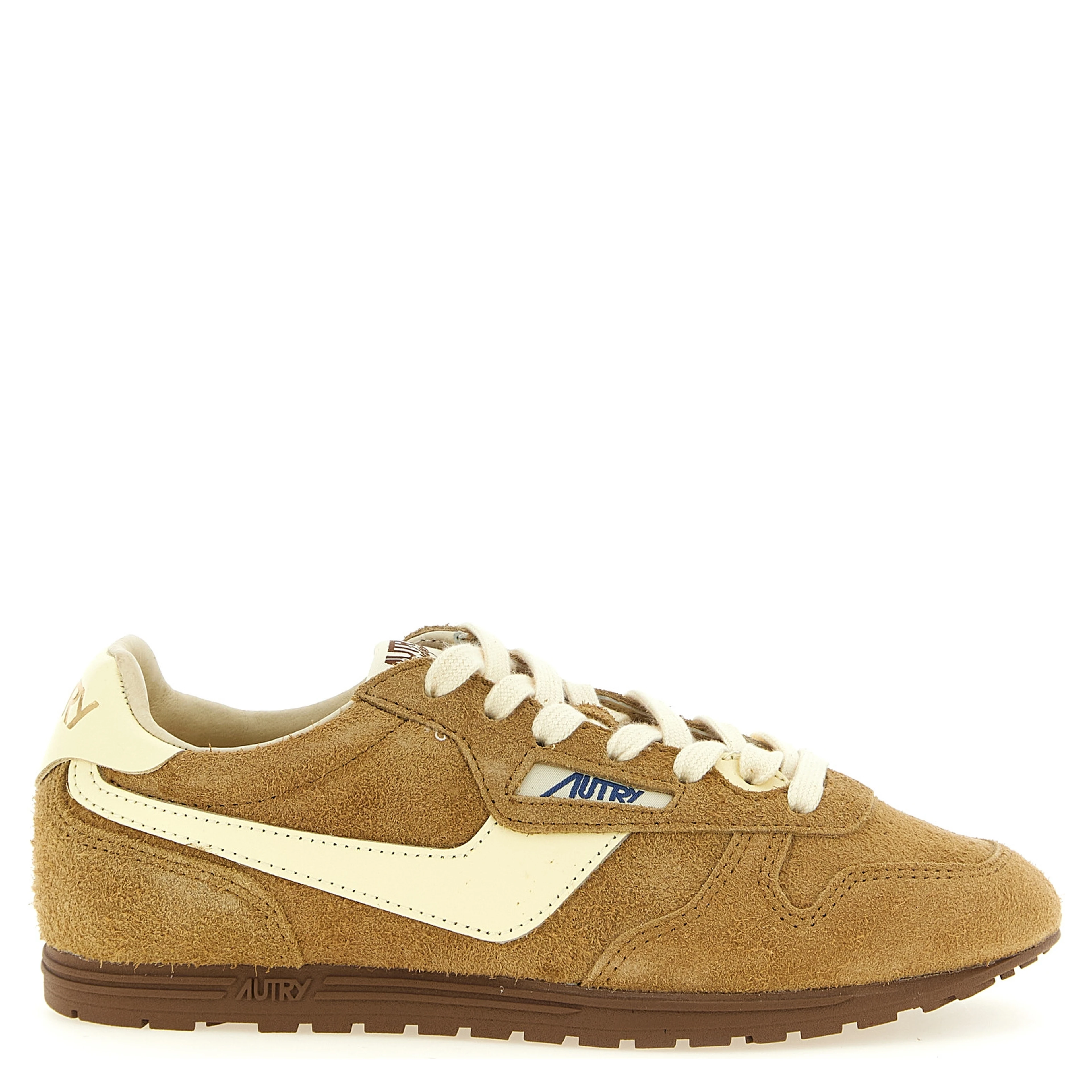 Brown Cowhide Athletic Sneakers