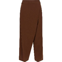Brown Wool Cropped Pants