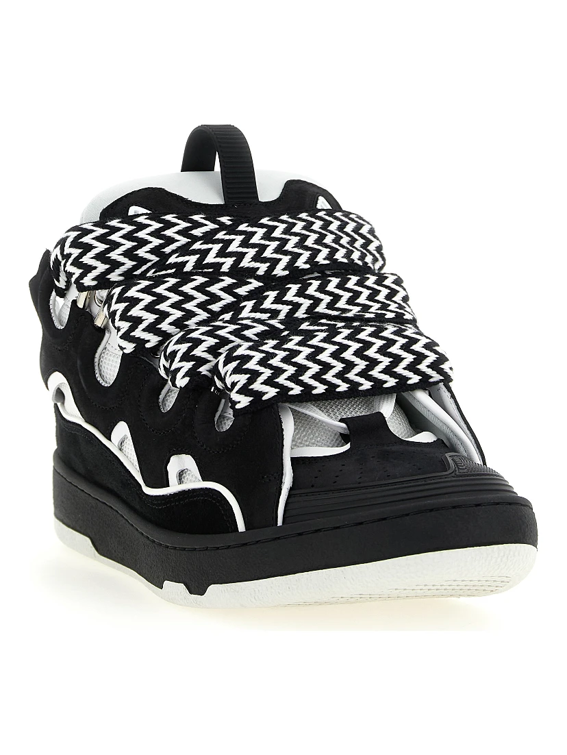 Bicolor Calfskin Chunky Sneakers