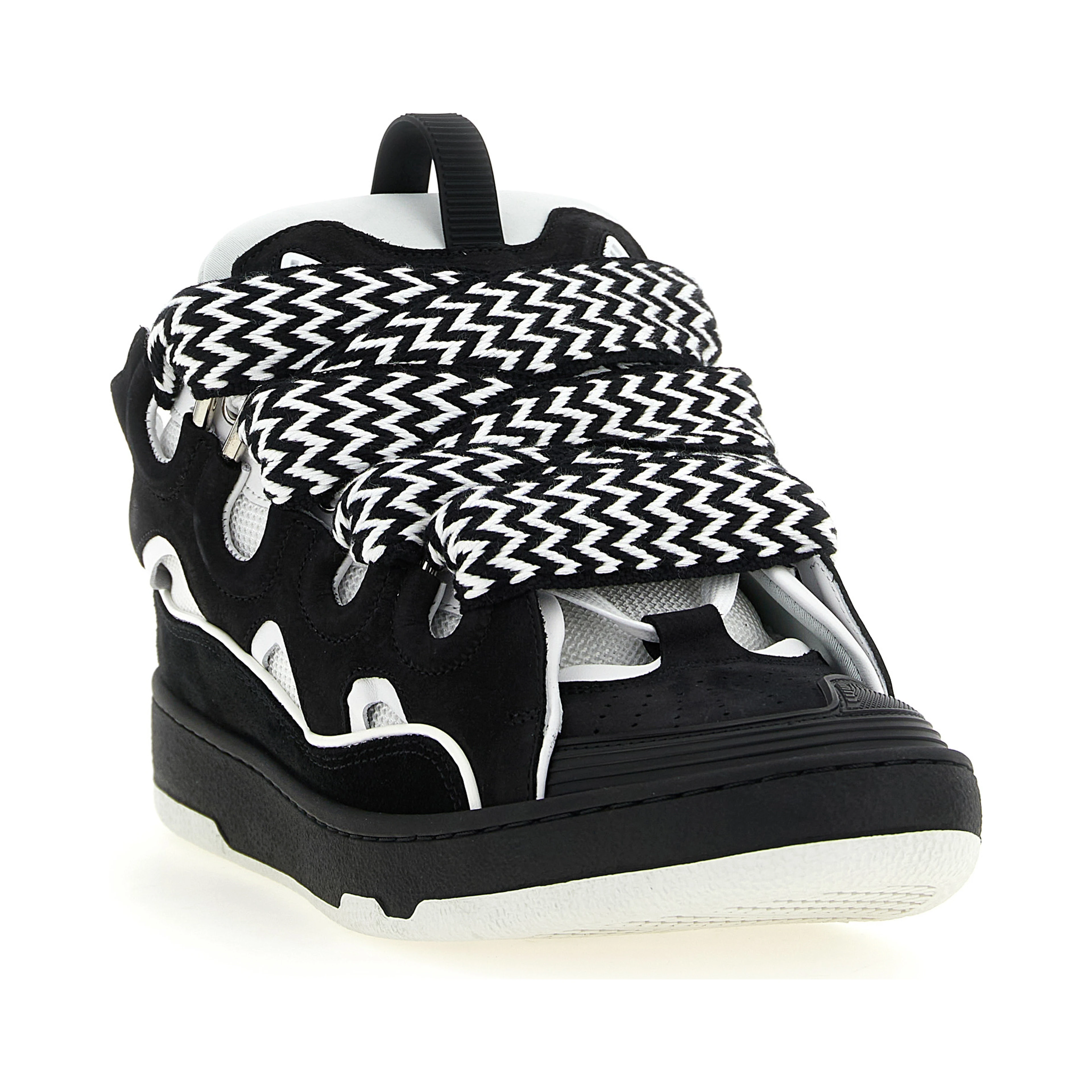 Bicolor Calfskin Chunky Sneakers