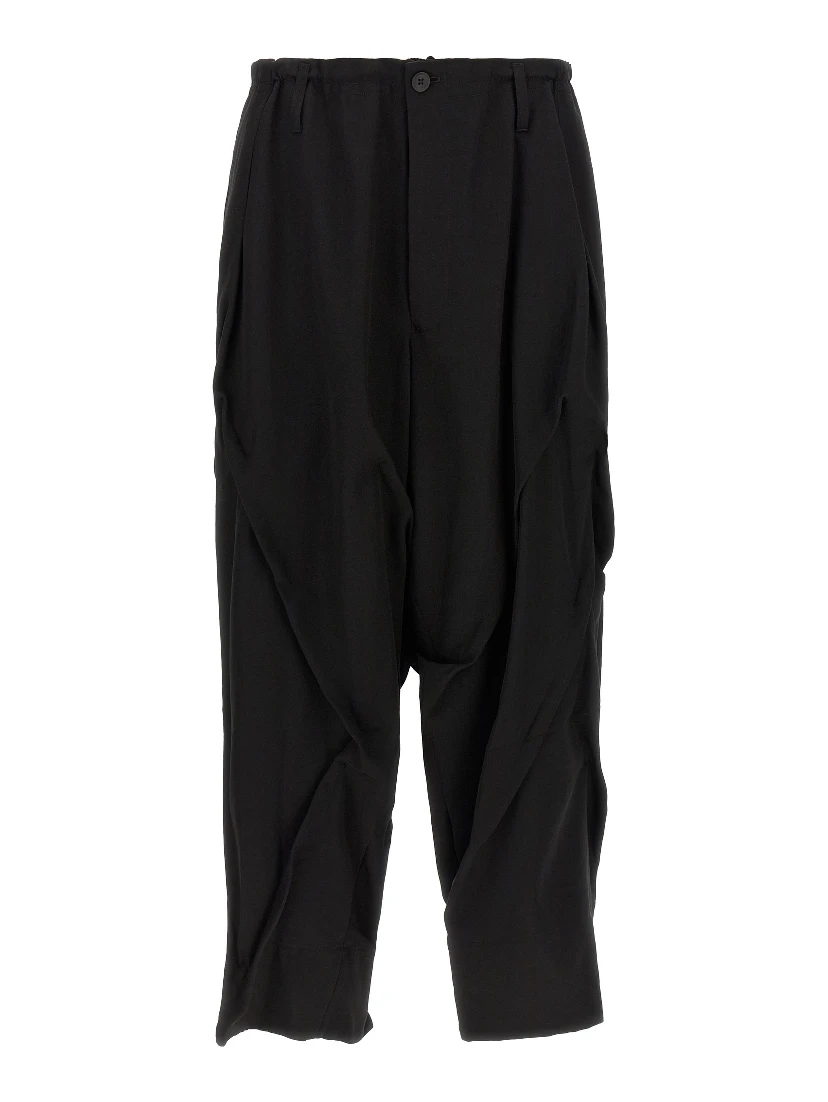 Black Wool Casual Pants