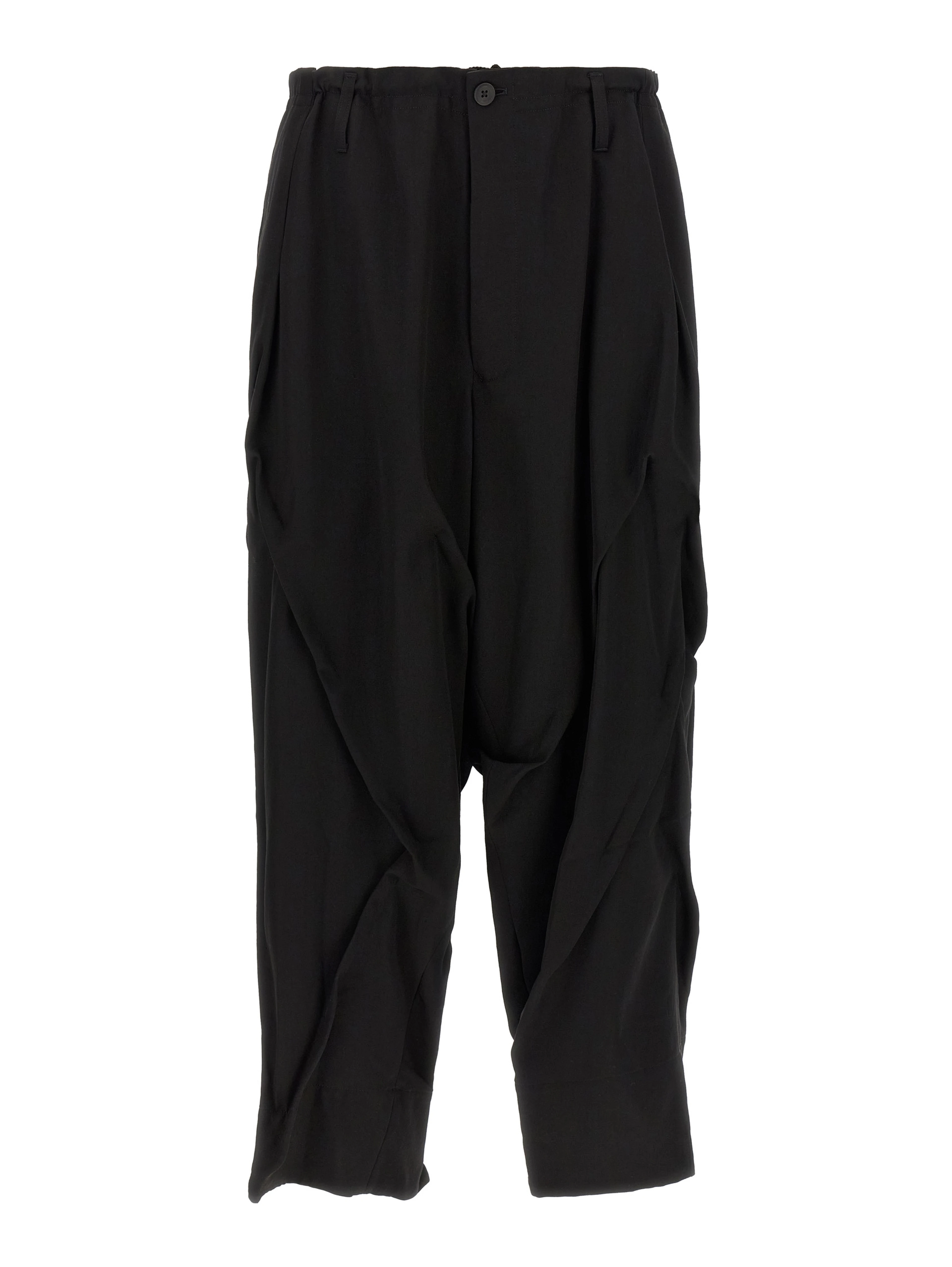 Black Wool Casual Pants