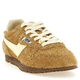 Brown Cowhide Athletic Sneakers