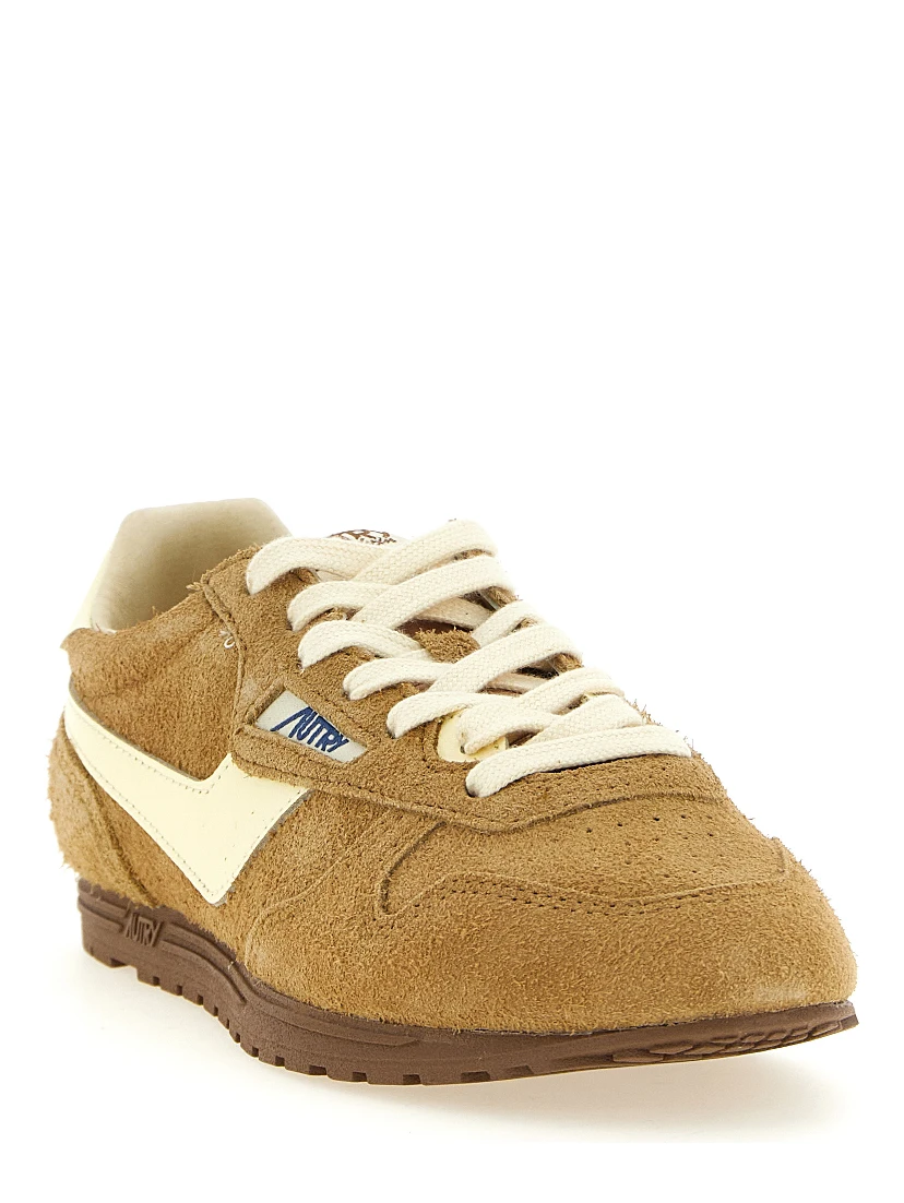 Brown Cowhide Athletic Sneakers