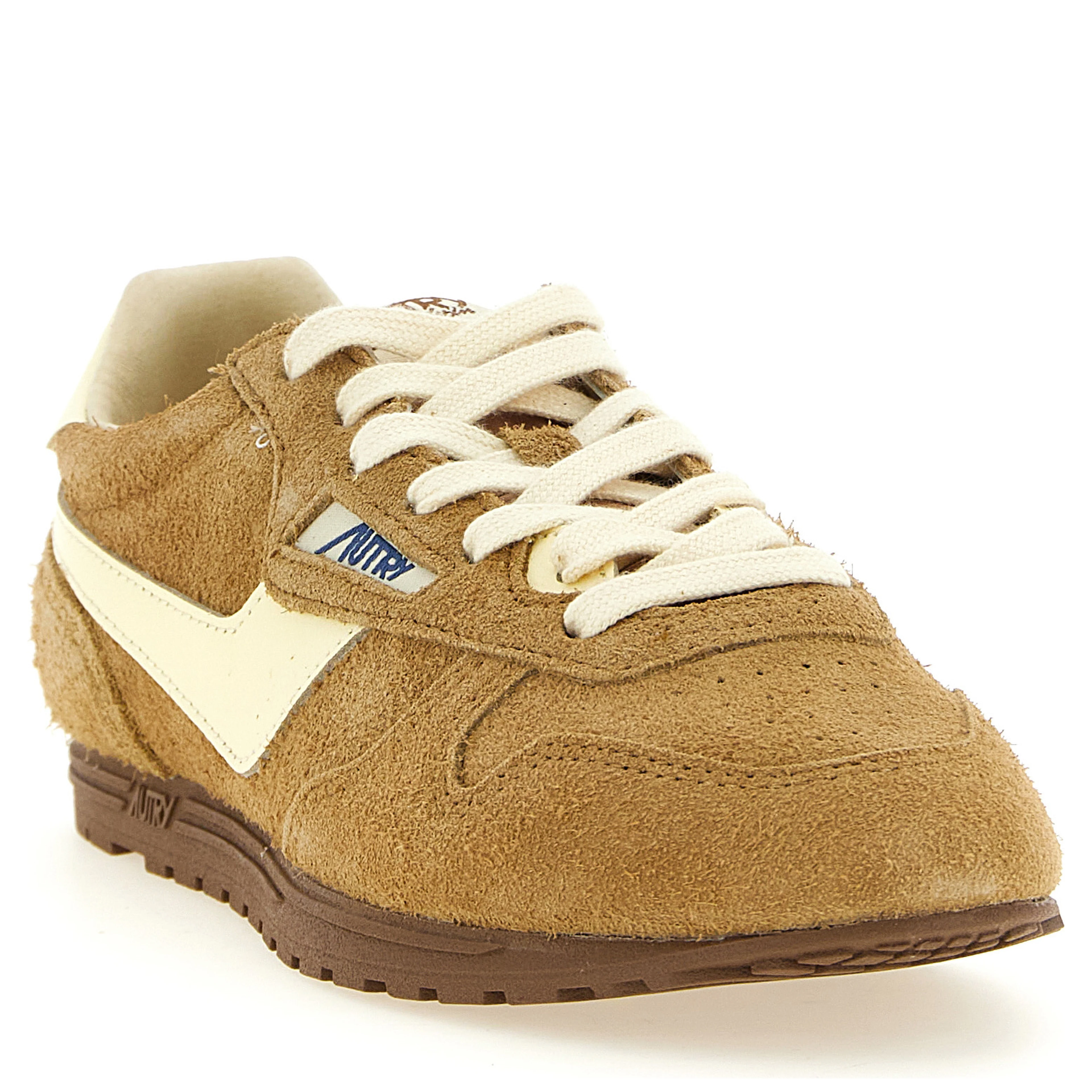 Brown Cowhide Athletic Sneakers
