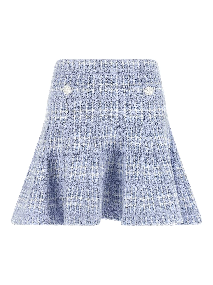 Blue Cotton Long Skirt