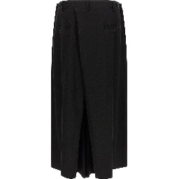 Black Wool Casual Pants