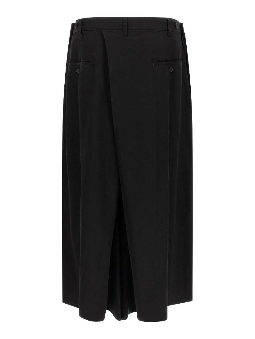 Black Wool Casual Pants