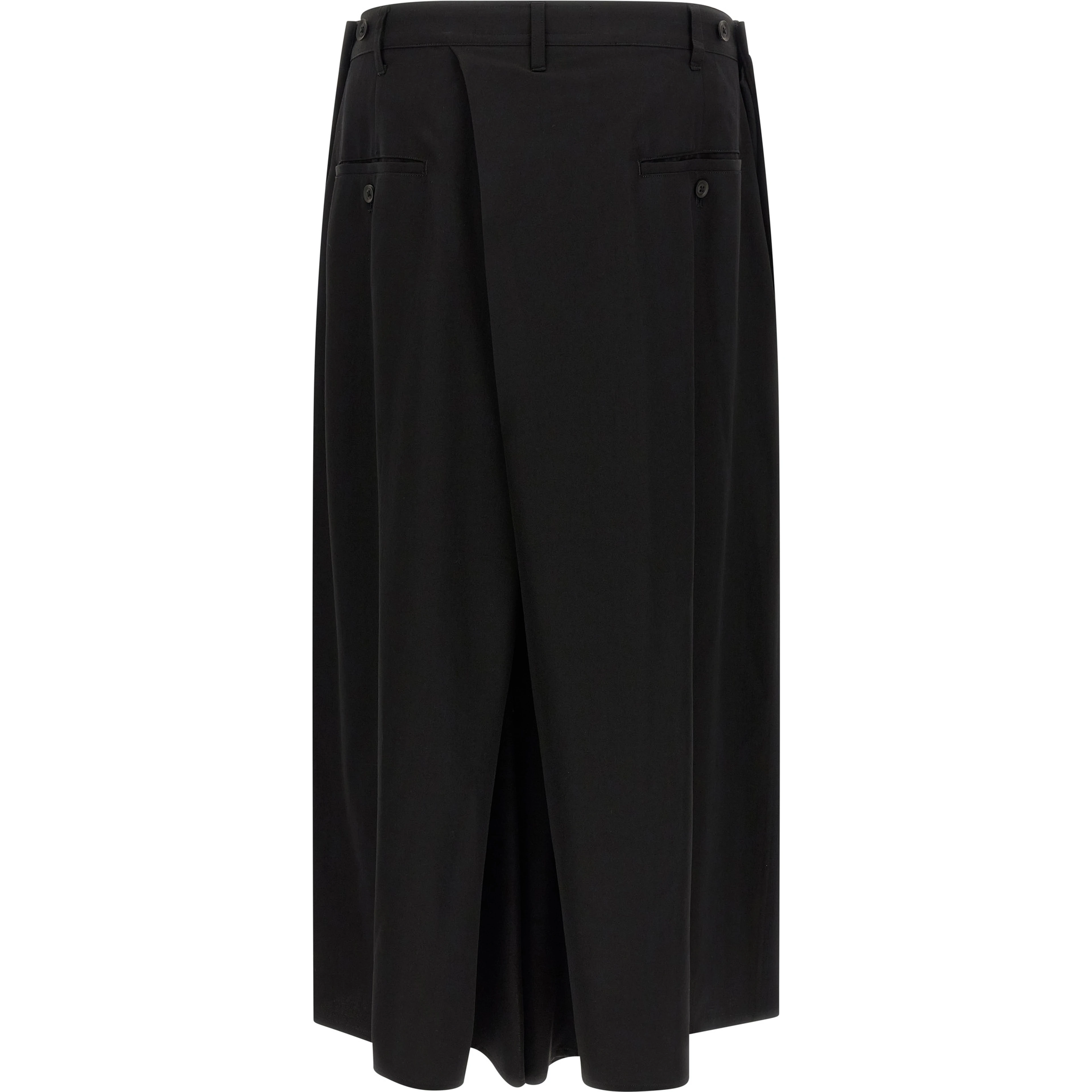 Black Wool Casual Pants