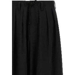 Black Wool Casual Pants