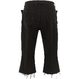 Black Cotton Cargo Pants