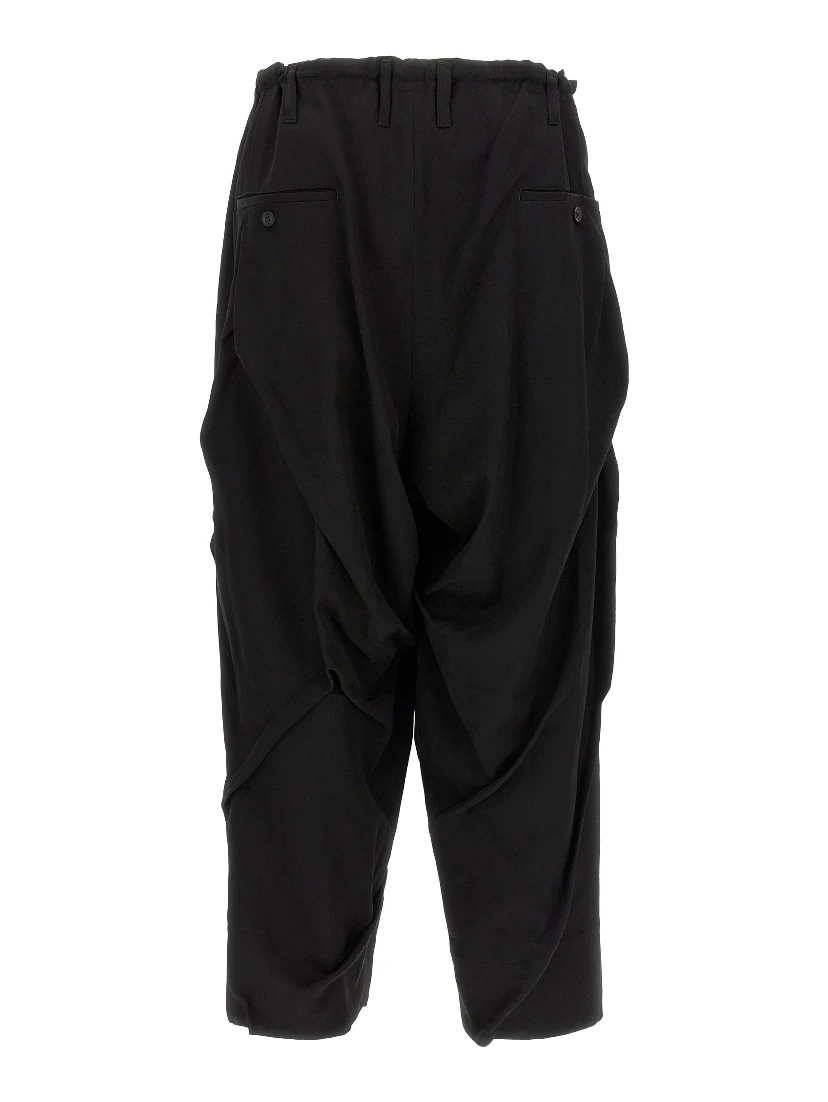 Black Wool Casual Pants